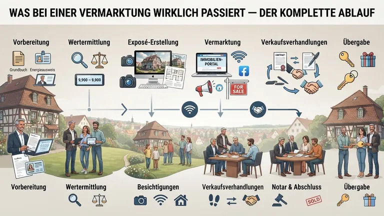 Was bei einer Vermarktung wirklich passiert — der komplette Ablauf